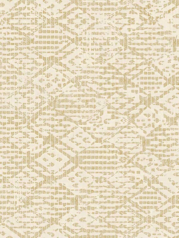 Helene Glitter Geometric fabric in gold color - pattern number 4105-86622 - by A Street Prints in the Lumina collection