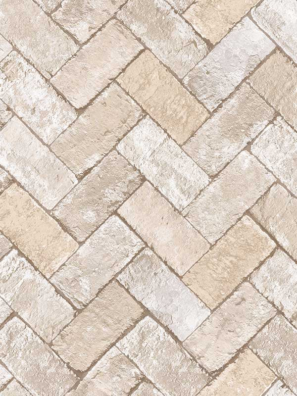 Herringbone Brick fabric in beige grey color - pattern number G45429 - by Galerie in the Just Kitchens collection