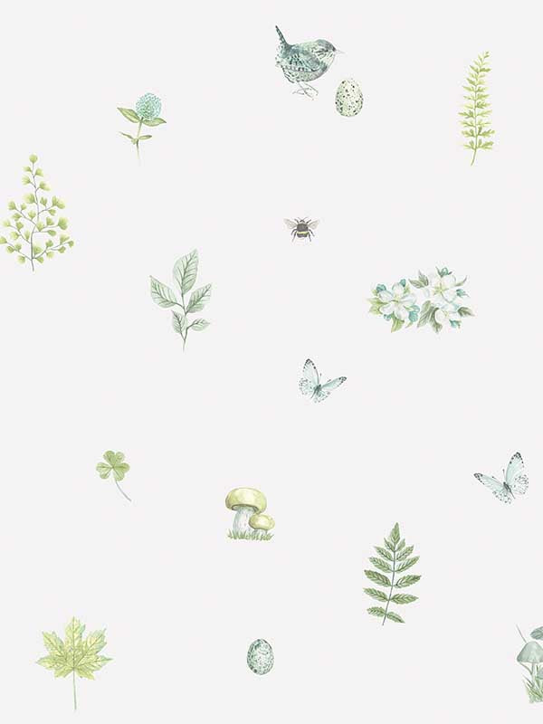 Meadow Spot fabric in green white color - pattern number G45443 - by Galerie in the Just Kitchens collection