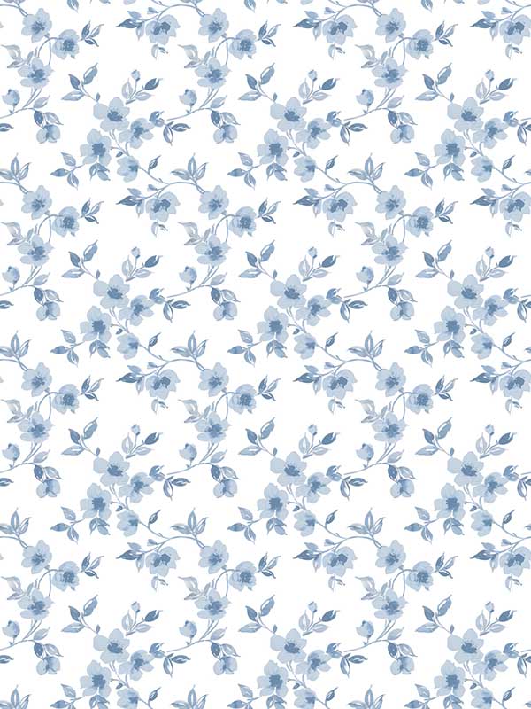 Anenome Mini fabric in blue white color - pattern number G78481 - by Galerie in the Secret Garden collection