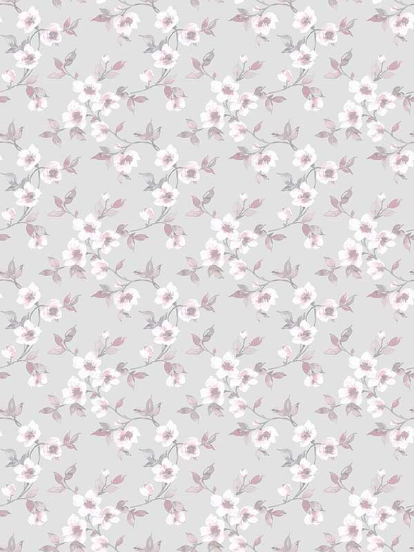 Anenome Mini fabric in grey pink grey color - pattern number G78485 - by Galerie in the Secret Garden collection