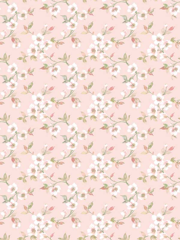 Anenome Mini fabric in pink green color - pattern number G78487 - by Galerie in the Secret Garden collection