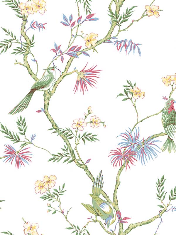 Classic Bird Trail fabric in fresh colours color - pattern number G78490 - by Galerie in the Secret Garden collection