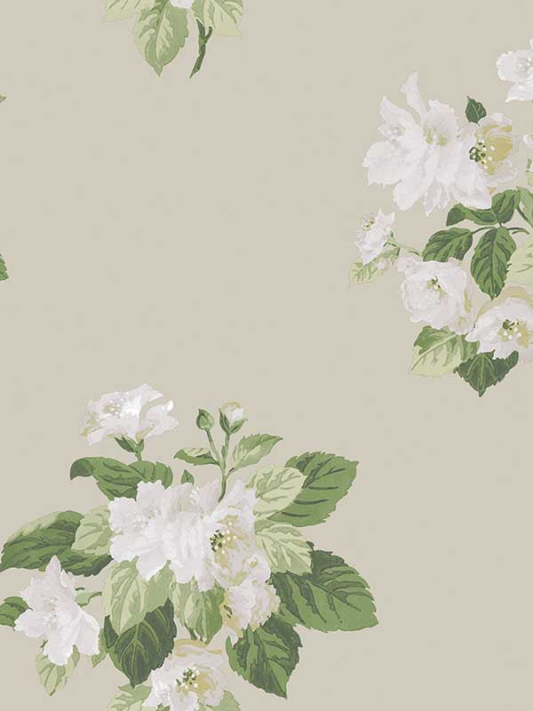 Classic Bouquet fabric in taupe green color - pattern number G78500 - by Galerie in the Secret Garden collection