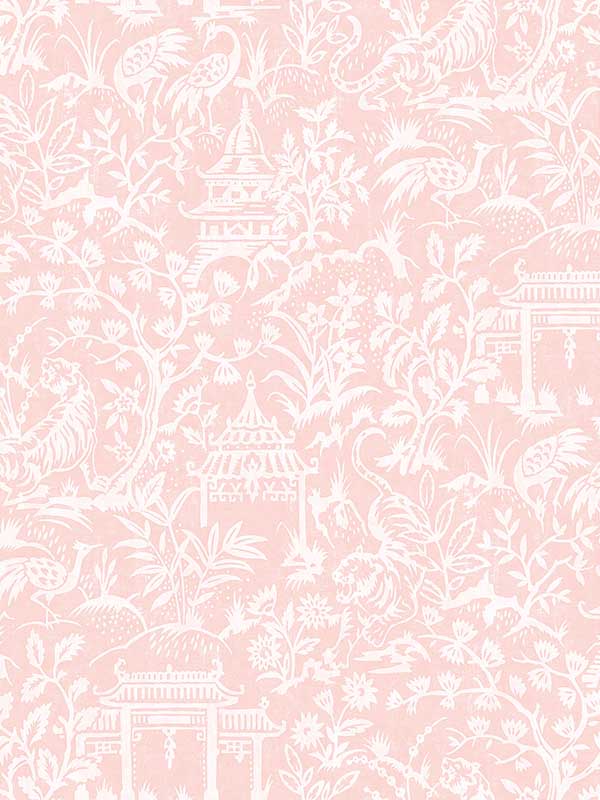Garden Toile fabric in pink color - pattern number G78511 - by Galerie in the Secret Garden collection