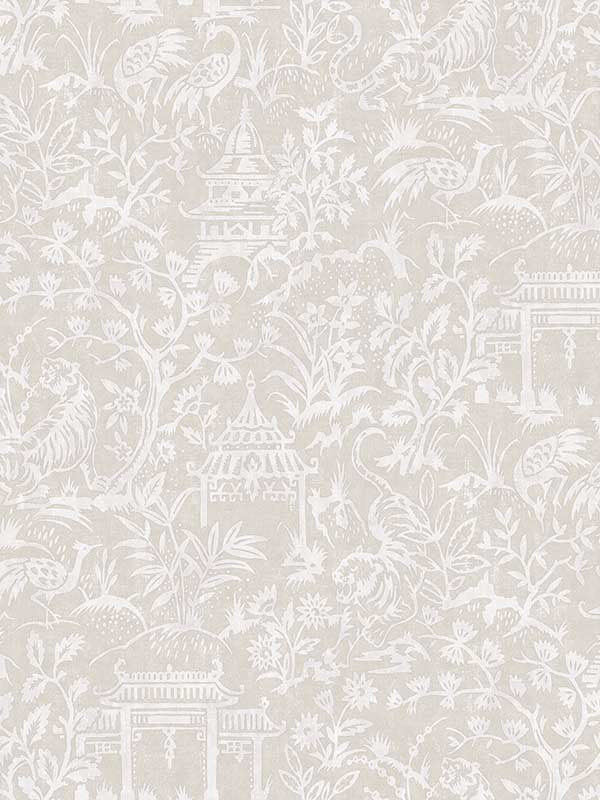 Garden Toile fabric in taupe color - pattern number G78512 - by Galerie in the Secret Garden collection