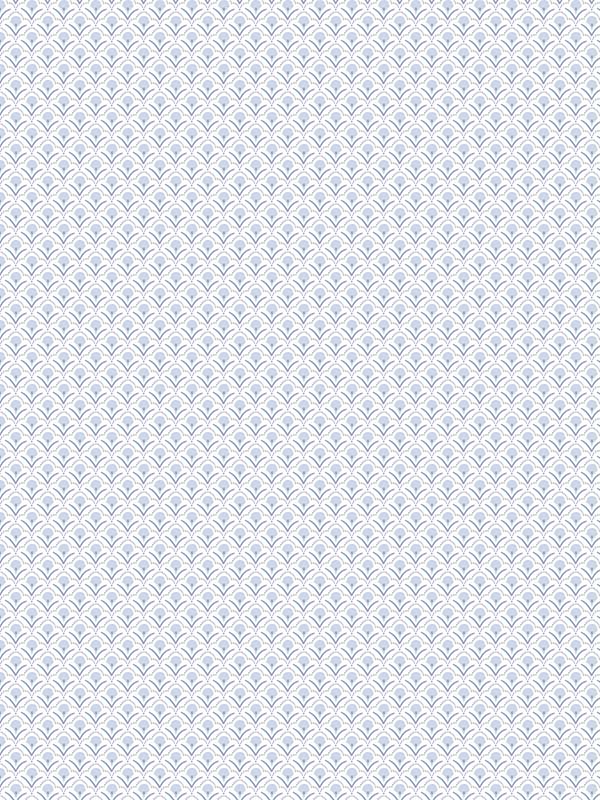 Secret Scallop fabric in blue navy color - pattern number G78514 - by Galerie in the Secret Garden collection