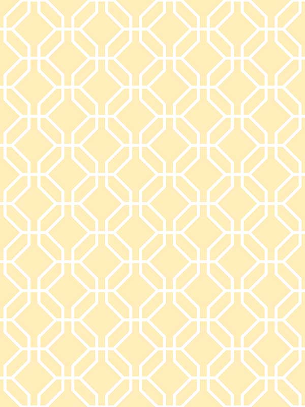 Trellis Negative wallpaper in yellow color - pattern number G78524 - by Galerie in the Secret Garden collection