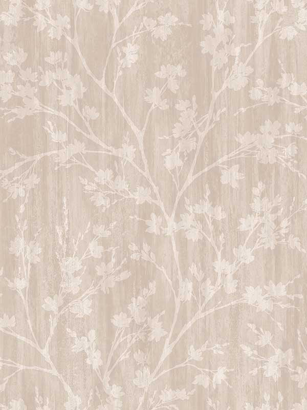 Wispy Branches wallpaper in taupe color - pattern number G78532 - by Galerie in the Secret Garden collection