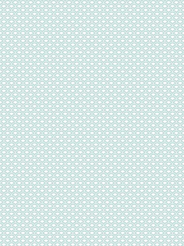 Shell Top wallpaper in teal color - pattern number G56688 - by Galerie in the Small Prints collection