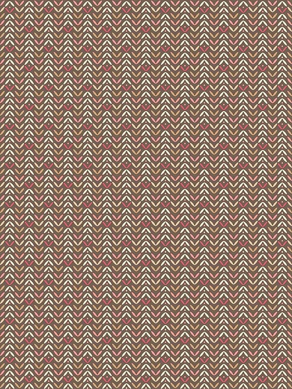 Tulip Flip fabric in chocolate pink tan color - pattern number G56705 - by Galerie in the Small Prints collection