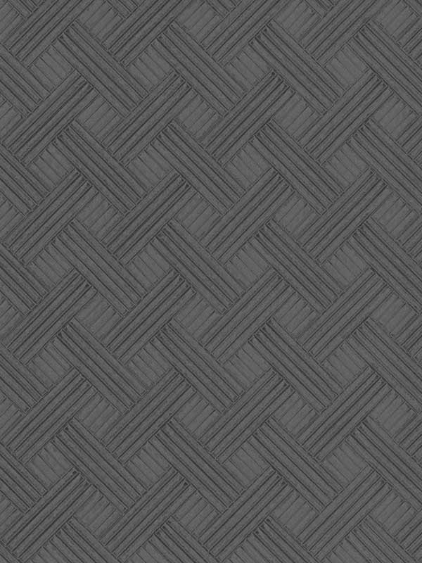 Wickwork wallpaper in shadow color - pattern number RRD7651 - by Ronald Redding in the Industrial Interiors Vol III collection
