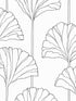 Gingko Leaf Peel and Stick fabric in ebony color - pattern number NW47200 - by NextWall in the Peel and Stick Wallpaper by Nextwall collection