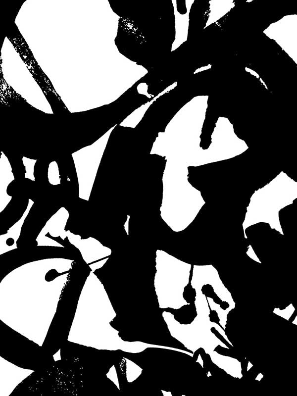 Inkblot Peel and Stick wallpaper in onyx color - pattern number NW49500 - by NextWall in the Peel and Stick Wallpaper by Nextwall collection