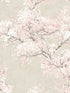 Cherry Blossom Grove Peel and Stick fabric in parchment and rose color - pattern number NW50101 - by NextWall in the Peel and Stick Wallpaper by Nextwall collection