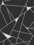 Prismatic fabric in black and silver color - pattern number BW3985 - by York in the Inspired by Color Black and White III collection