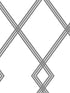 Ribbon Stripe Trellis fabric in white and black color - pattern number CY1509 - by York in the Inspired by Color Black and White III collection
