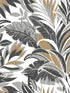 Palm Silhouette fabric in black and gold color - pattern number CY1567 - by York in the Inspired by Color Black and White III collection