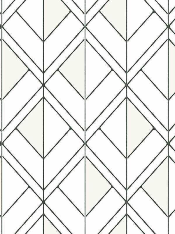 Diamond Shadow fabric in white color - pattern number GM7552 - by York in the Inspired by Color Black and White III collection
