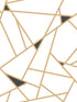 Prismatic fabric in gold and black color - pattern number RY2702 - by York in the Inspired by Color Black and White III collection