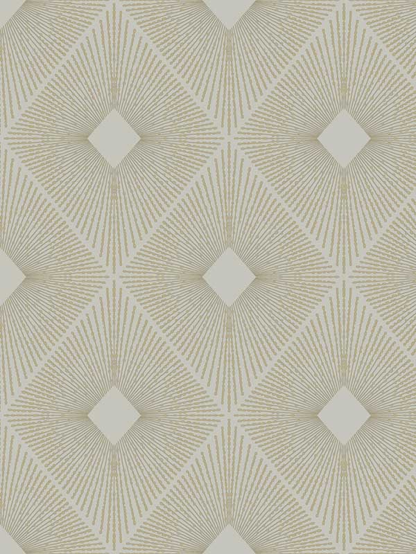 Harlowe fabric in warm grey and gold color - pattern number MD7133 - by Antonina Vella in the Modern Metals Second Edition collection