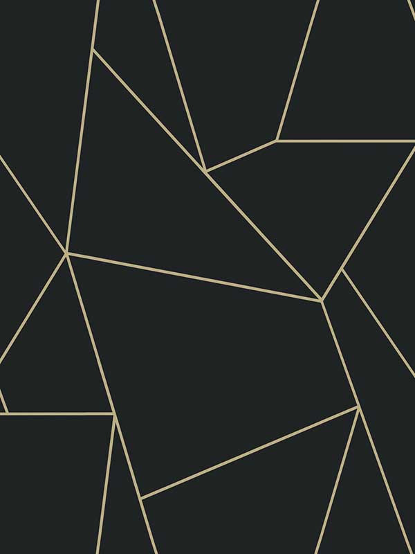 Nazca fabric in black and gold color - pattern number MD7181 - by Antonina Vella in the Modern Metals Second Edition collection