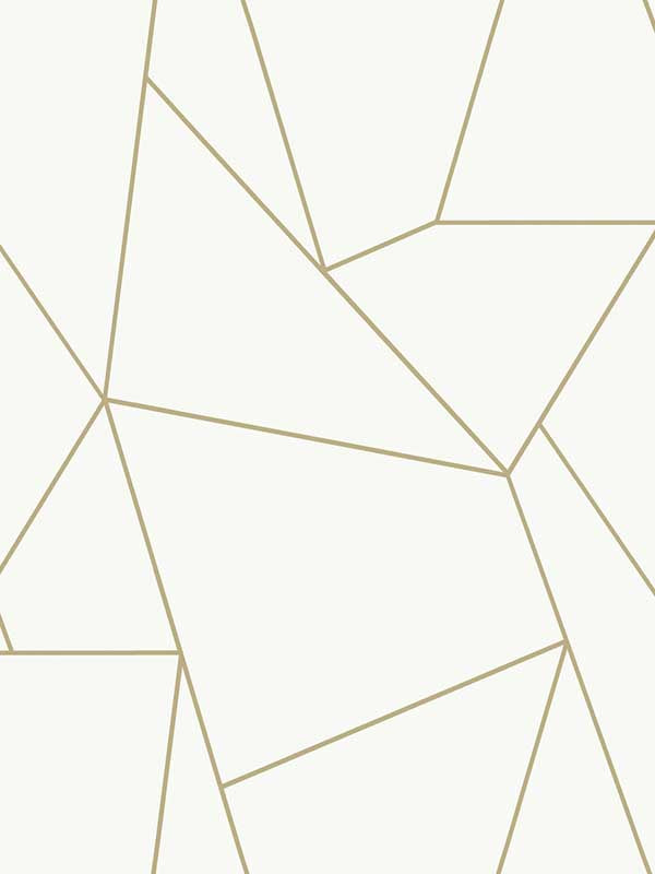 Nazca fabric in white and gold color - pattern number MD7182 - by Antonina Vella in the Modern Metals Second Edition collection