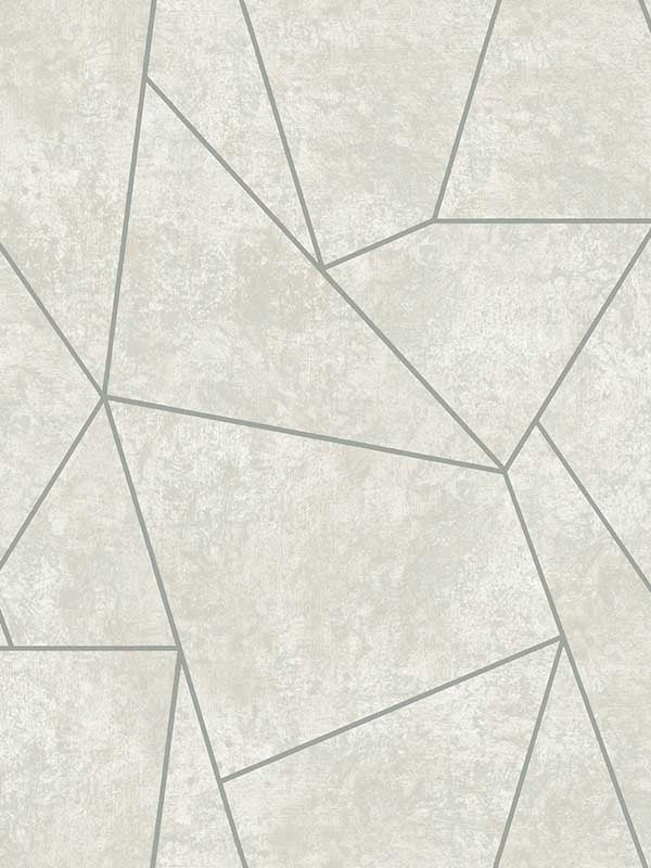 Nazca fabric in neutral and silver color - pattern number MD7183 - by Antonina Vella in the Modern Metals Second Edition collection