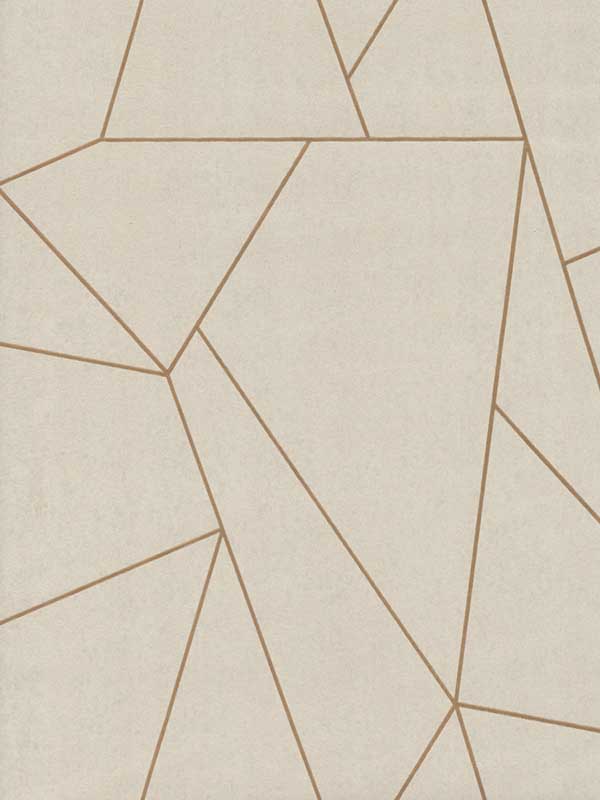 Nazca fabric in almond and gold color - pattern number NW3500 - by Antonina Vella in the Modern Metals Second Edition collection