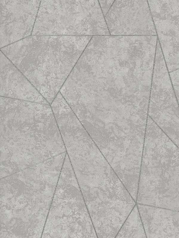 Nazca fabric in light grey and silver color - pattern number NW3503 - by Antonina Vella in the Modern Metals Second Edition collection