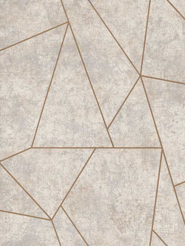 Nazca fabric in neutral and gold color - pattern number NW3504 - by Antonina Vella in the Modern Metals Second Edition collection