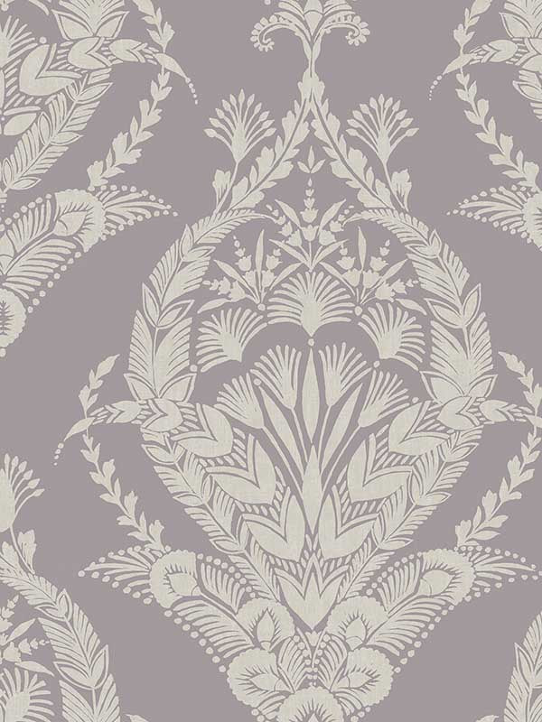 Arlie Botanical Damask fabric in lavender color - pattern number 4120-26820 - by A Street Prints in the Middleton collection