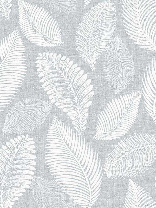 Tossed Leaves fabric in ice color - pattern number EW10028 - by Seabrook in the White Heron collection