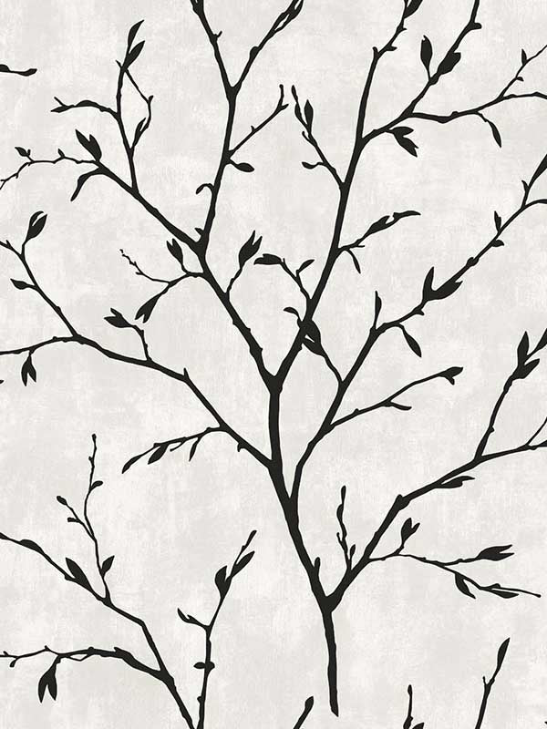 Avena Branches fabric in contrast color - pattern number EW10200 - by Seabrook in the White Heron collection