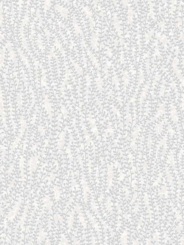 Seaweed Beaded Branches fabric in diamond glass beads color - pattern number EW10608 - by Seabrook in the White Heron collection