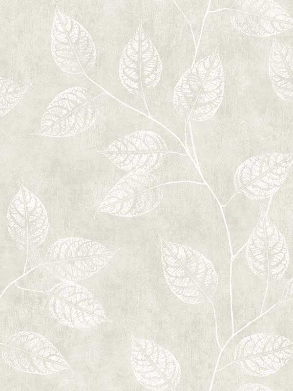 Branch Trail Silhouette fabric in raw linen color - pattern number EW10800 - by Seabrook in the White Heron collection