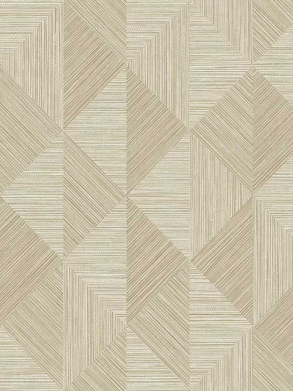 Diamond Inlay wallpaper in sandy color - pattern number EW11705 - by Seabrook in the White Heron collection