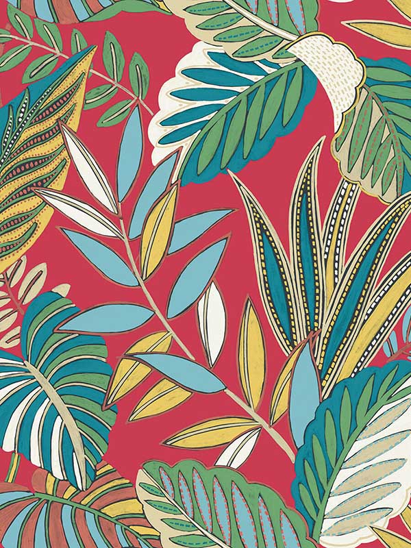 Key Haven fabric in ruby color - pattern number WTK20801.WT.0 - by Winfield Thybony in the The Keys collection