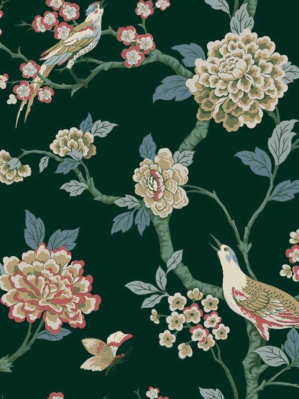 Fanciful wallpaper in dark green color - pattern number GR5931 - by York in the Inspired by Color Earthy Tones collection