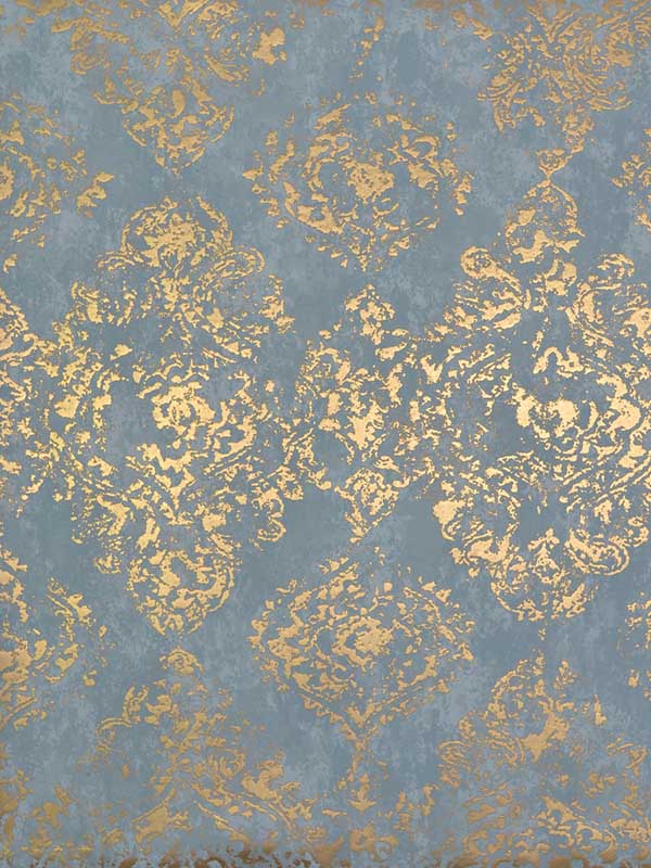 Stargazer fabric in blue and gold color - pattern number NW3565 - by York in the Inspired by Color Shimmering Finishes collection