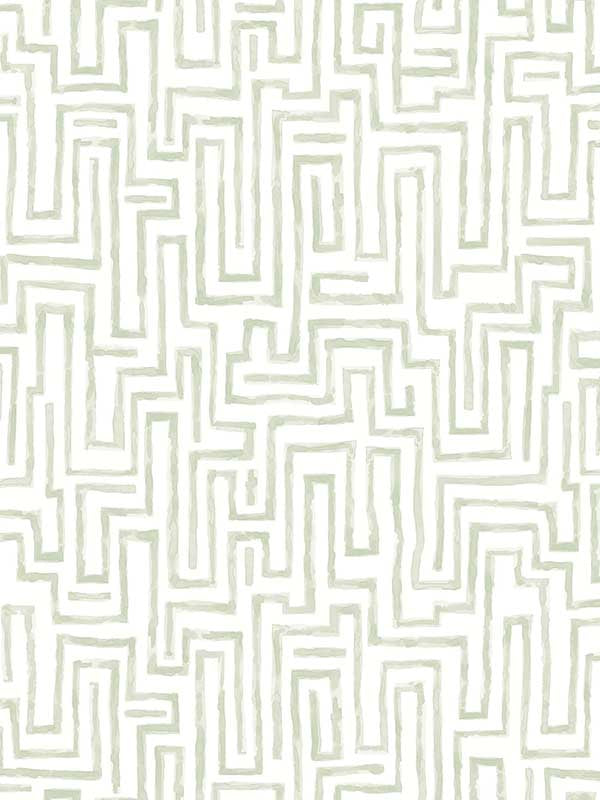 Ramble Geometric fabric in sage color - pattern number 4121-25702 - by A Street Prints in the Mylos collection
