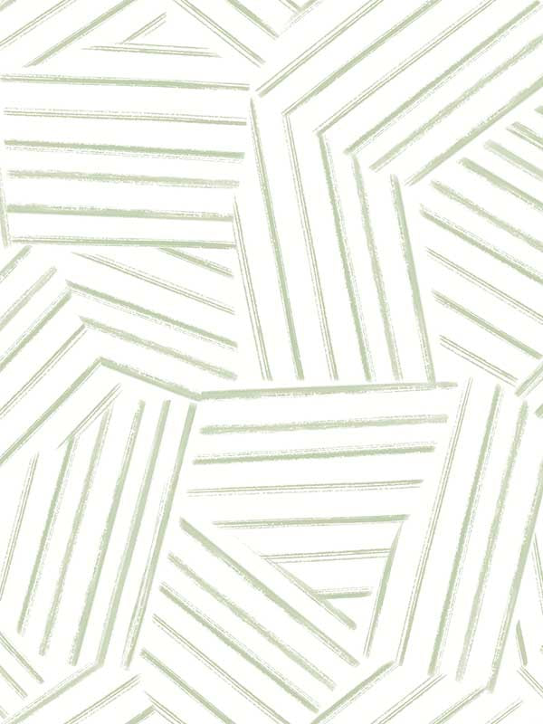 Helene Geometric Lines fabric in sage color - pattern number 4121-26900 - by A Street Prints in the Mylos collection