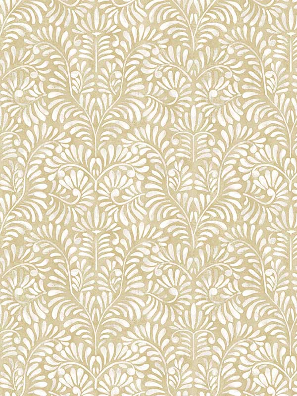 Elma Fiddlehead fabric in honey color - pattern number 4121-26917 - by A Street Prints in the Mylos collection