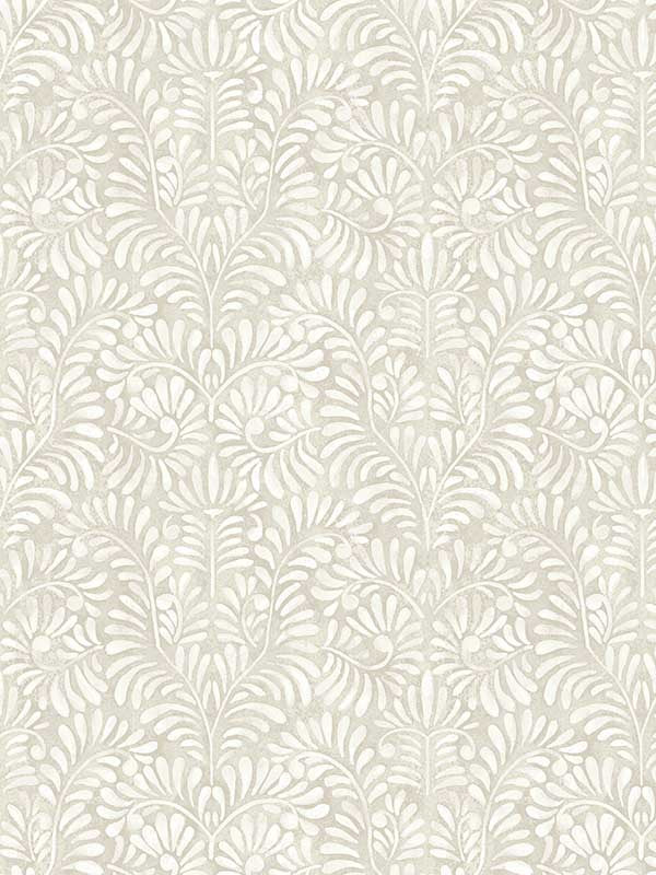 Elma Fiddlehead fabric in taupe color - pattern number 4121-26920 - by A Street Prints in the Mylos collection