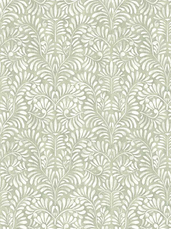 Elma Fiddlehead fabric in sage color - pattern number 4121-26922 - by A Street Prints in the Mylos collection