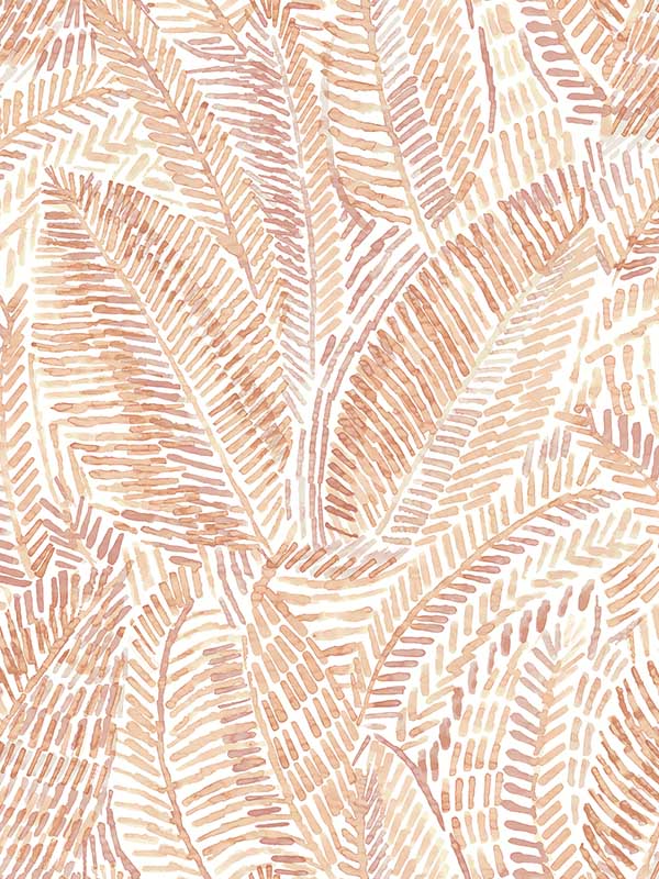 Fildia Botanical wallpaper in orange color - pattern number 4121-26949 - by A Street Prints in the Mylos collection