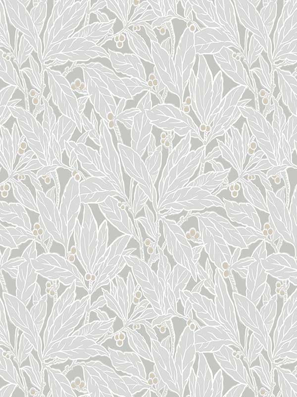 Leaf and Berry fabric in daydream grey color - pattern number ET12808 - by Seabrook in the Legacy Prints collection