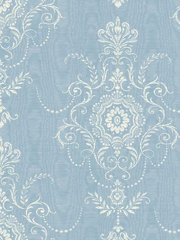 Colette Cameo fabric in bleu bisque color - pattern number FC60302 - by Seabrook in the French Country collection
