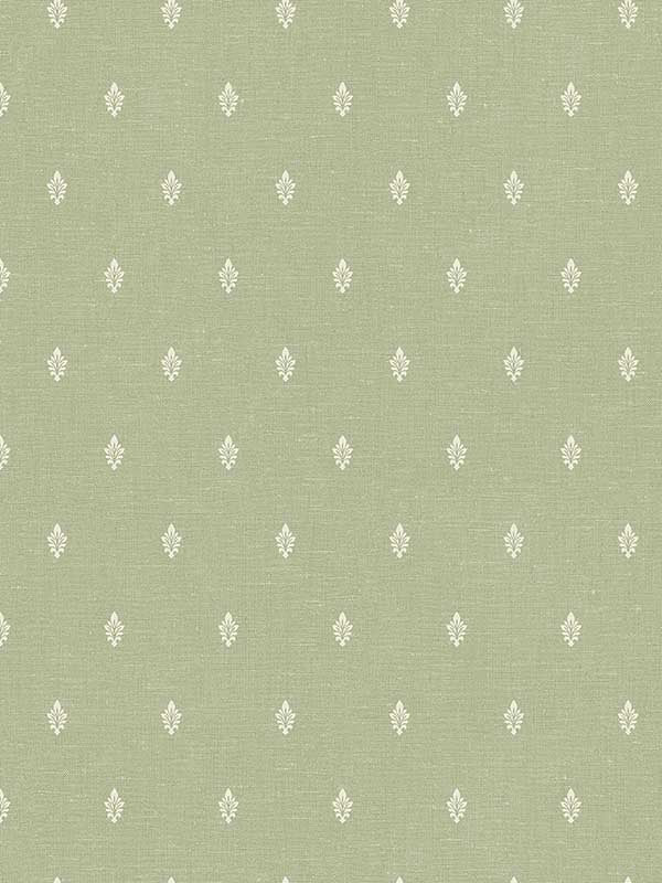 Petite Feuille Sprig fabric in pomme color - pattern number FC60604 - by Seabrook in the French Country collection