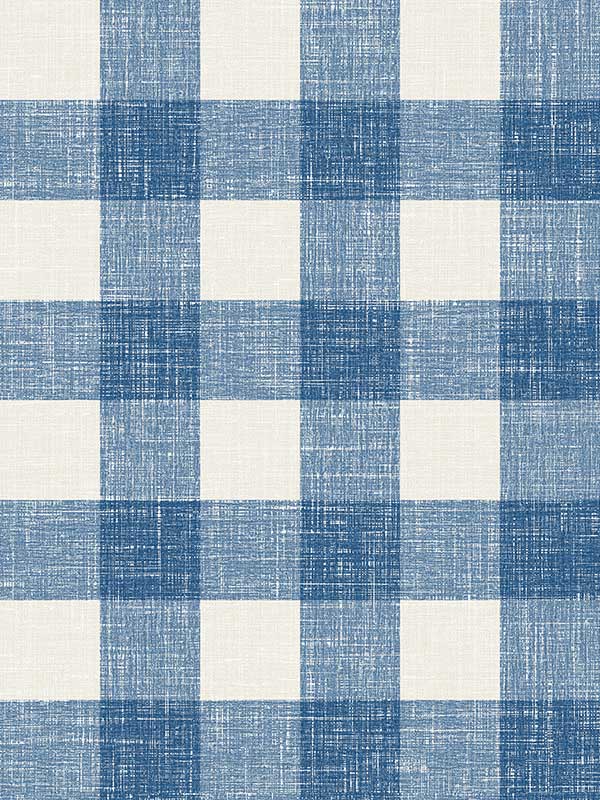 Bebe Gingham fabric in denim wash color - pattern number FC62302 - by Seabrook in the French Country collection